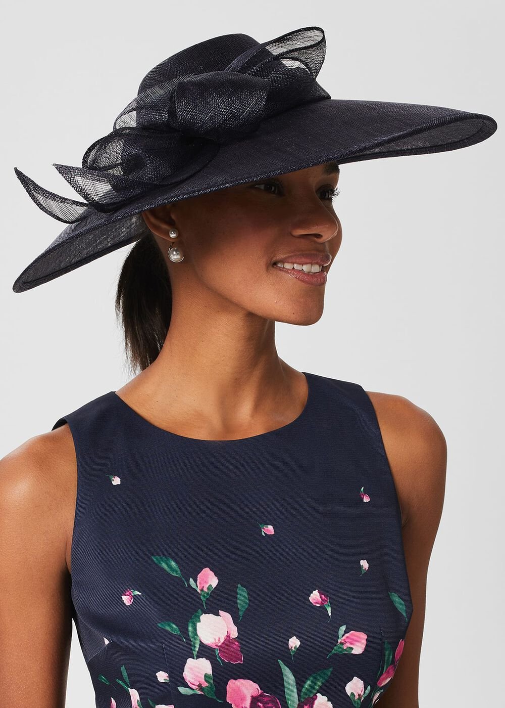 Nicola Fascinator, Midnight, hi-res