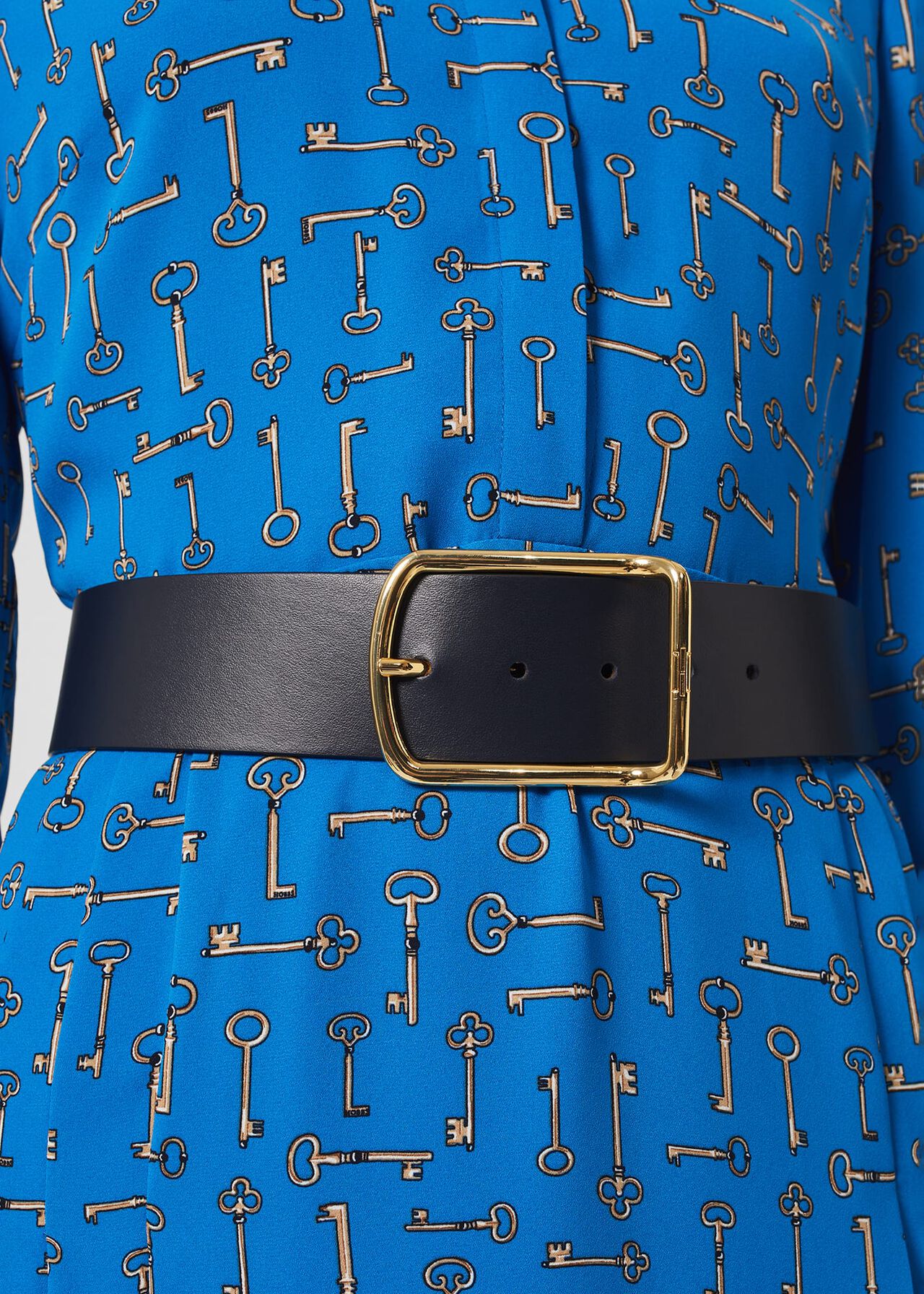 Cassidy Wide Belt, Navy, hi-res