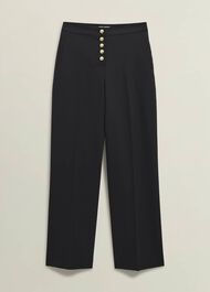 Highclere Wide Trousers, Black, hi-res