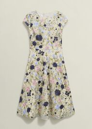 Petite Tia Embroidered Dress, Cream Multi, hi-res