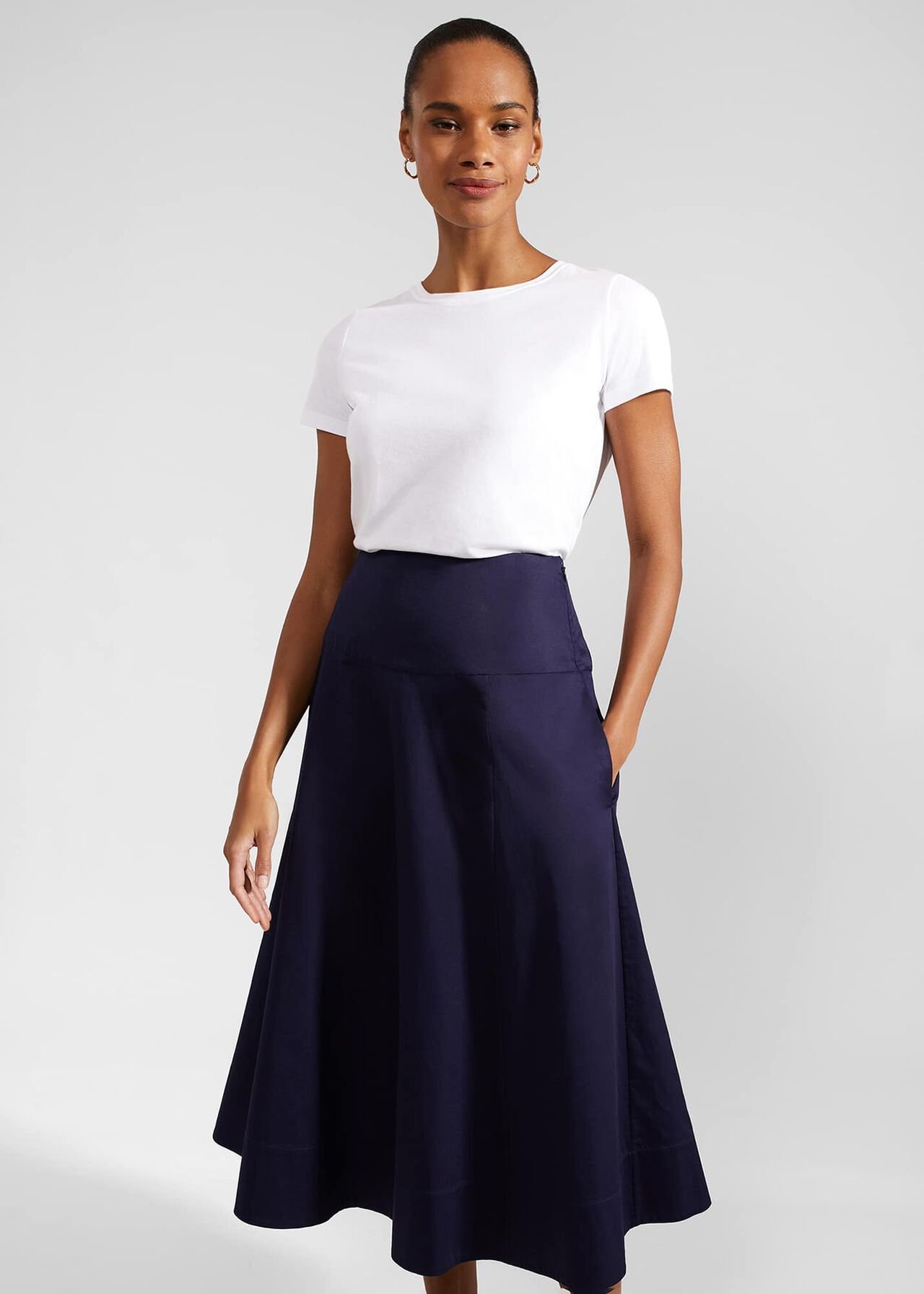 Cecelia Skirt, True Navy, hi-res