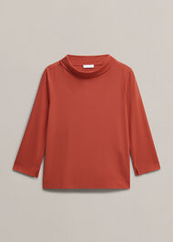 Catriona Roll Neck Top, Pepper Red, hi-res