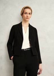 Carmina Leather Hip Belt, Black, hi-res