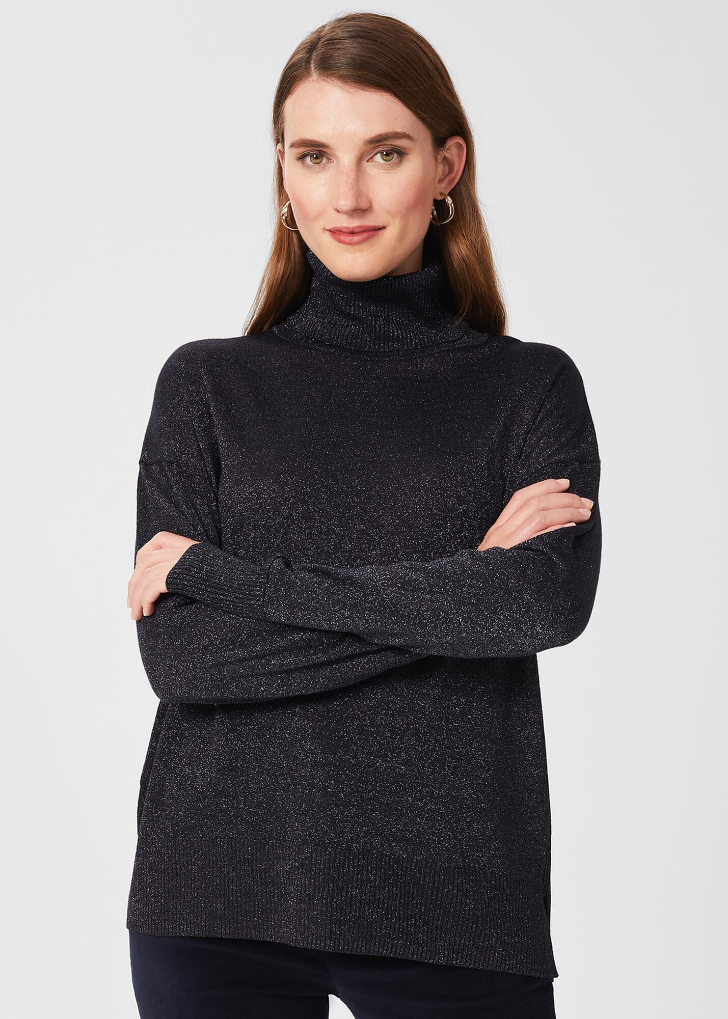 Sparkly polo neck discount jumper