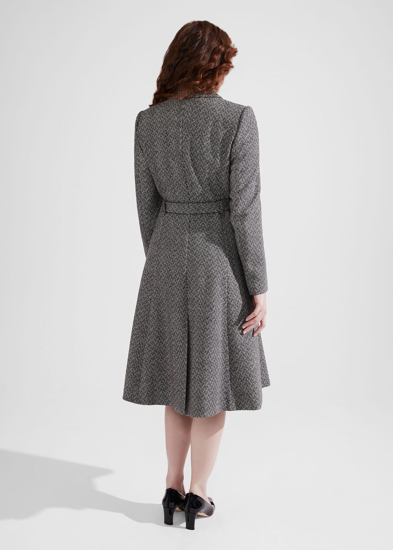 Sian Wool Blend Coat, Black Ivory, hi-res