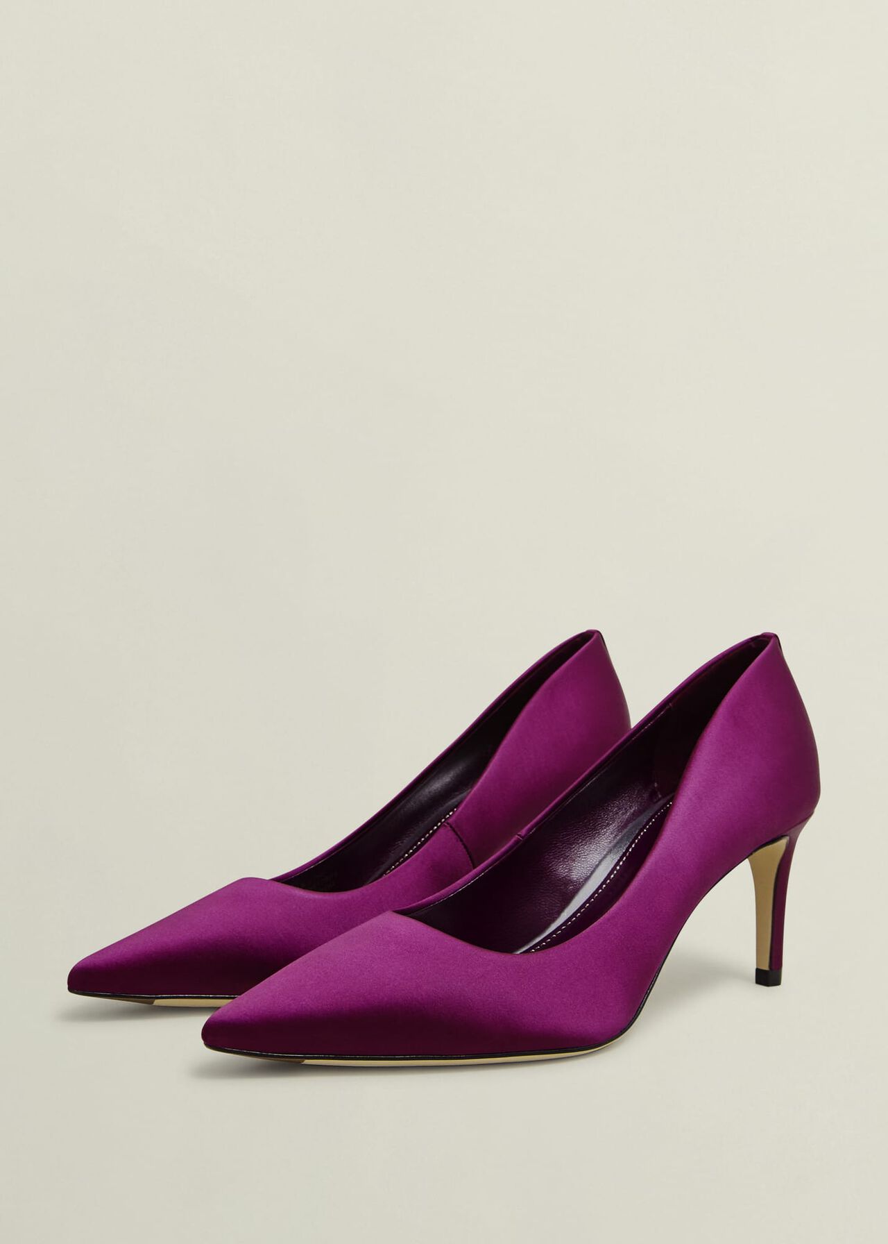 Leila Satin Courts, Warm Plum, hi-res