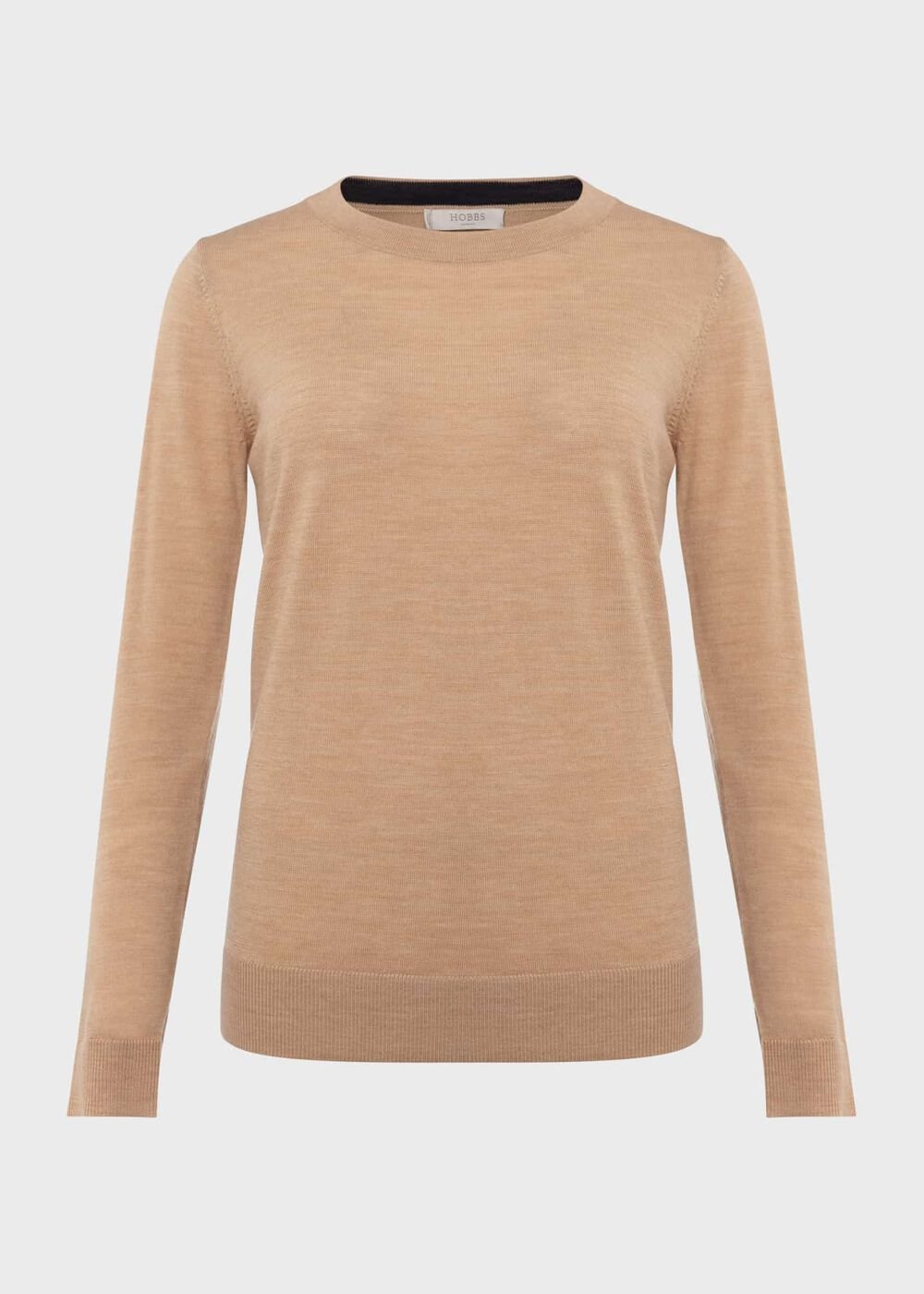 Penny Merino Wool Jumper, Camel, hi-res