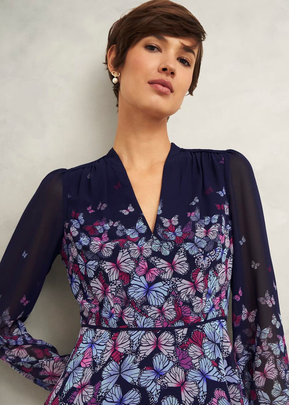 Petite Aurora Dress, Midnight Multi, hi-res