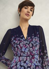 Petite Aurora Dress, Midnight Multi, hi-res