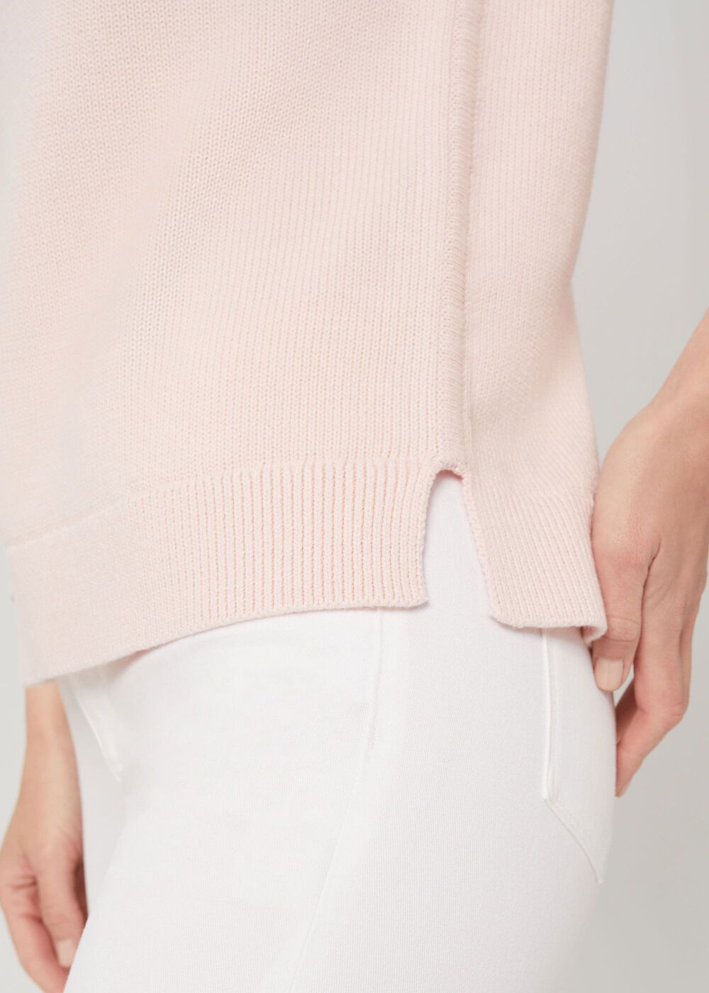 June Cotton Sweater, Pale Pink, hi-res