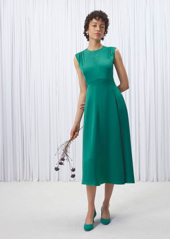 Isobel Satin Midi Dress