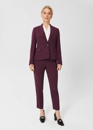 Petite Adelia Trousers, Deep Plum, hi-res