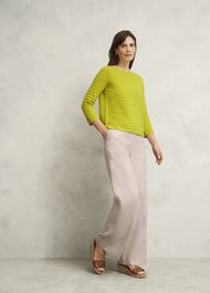 Nellie Cotton Jumper, Citrine Green, hi-res