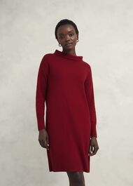 Audrey Knitted Dress, Rhubarb Red, hi-res