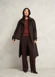 Connie Polo Jumper, Cinnamon Brown, hi-res