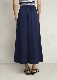 Midnight Navy Ranworth Cotton Blend Culotte, Midnight, hi-res