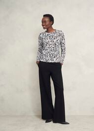 Harlow Jumper With Wool, Ivory Black, hi-res