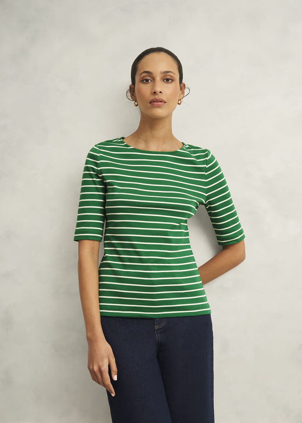 Hobbs Katie Cotton Button Back Top