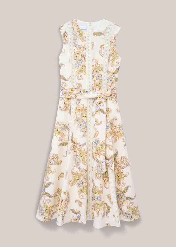 Uma Trimmed Linen Dress