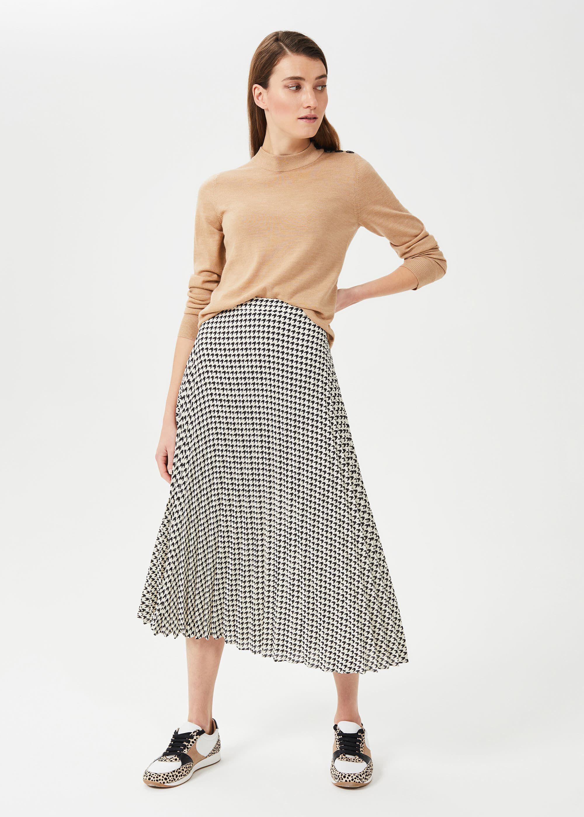 Hobbs pleated skirt clearance