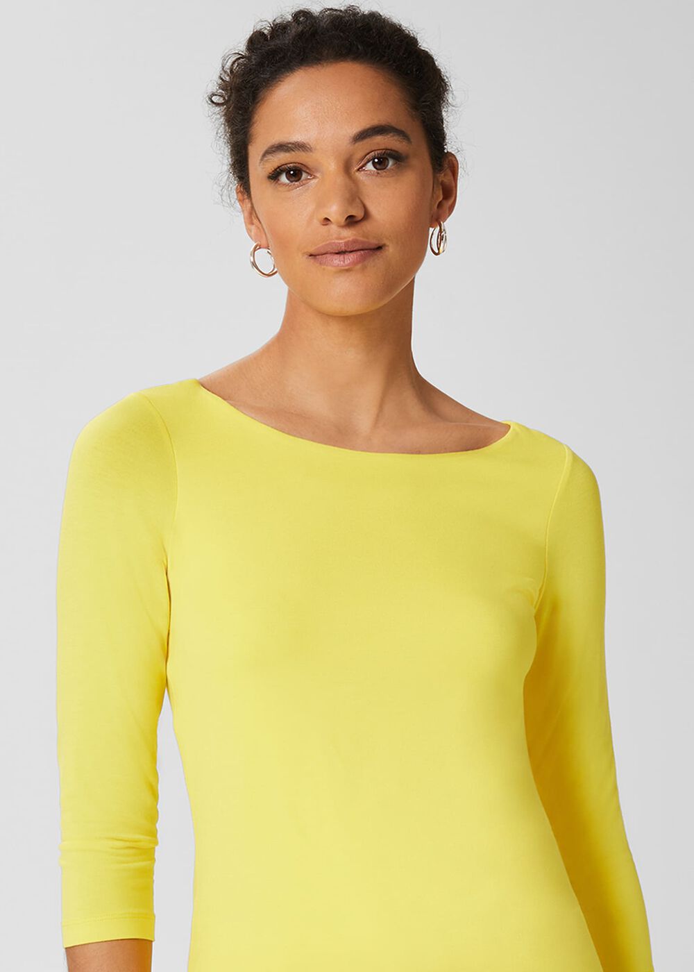 Sonya Plain Top, Sunshine Yellow, hi-res