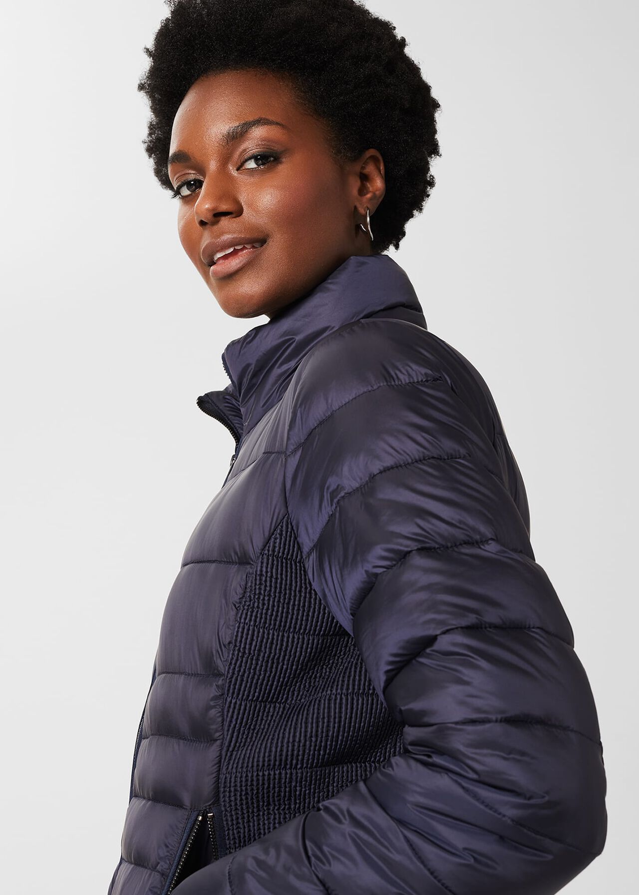 Noemi Puffer Jacket, Navy, hi-res