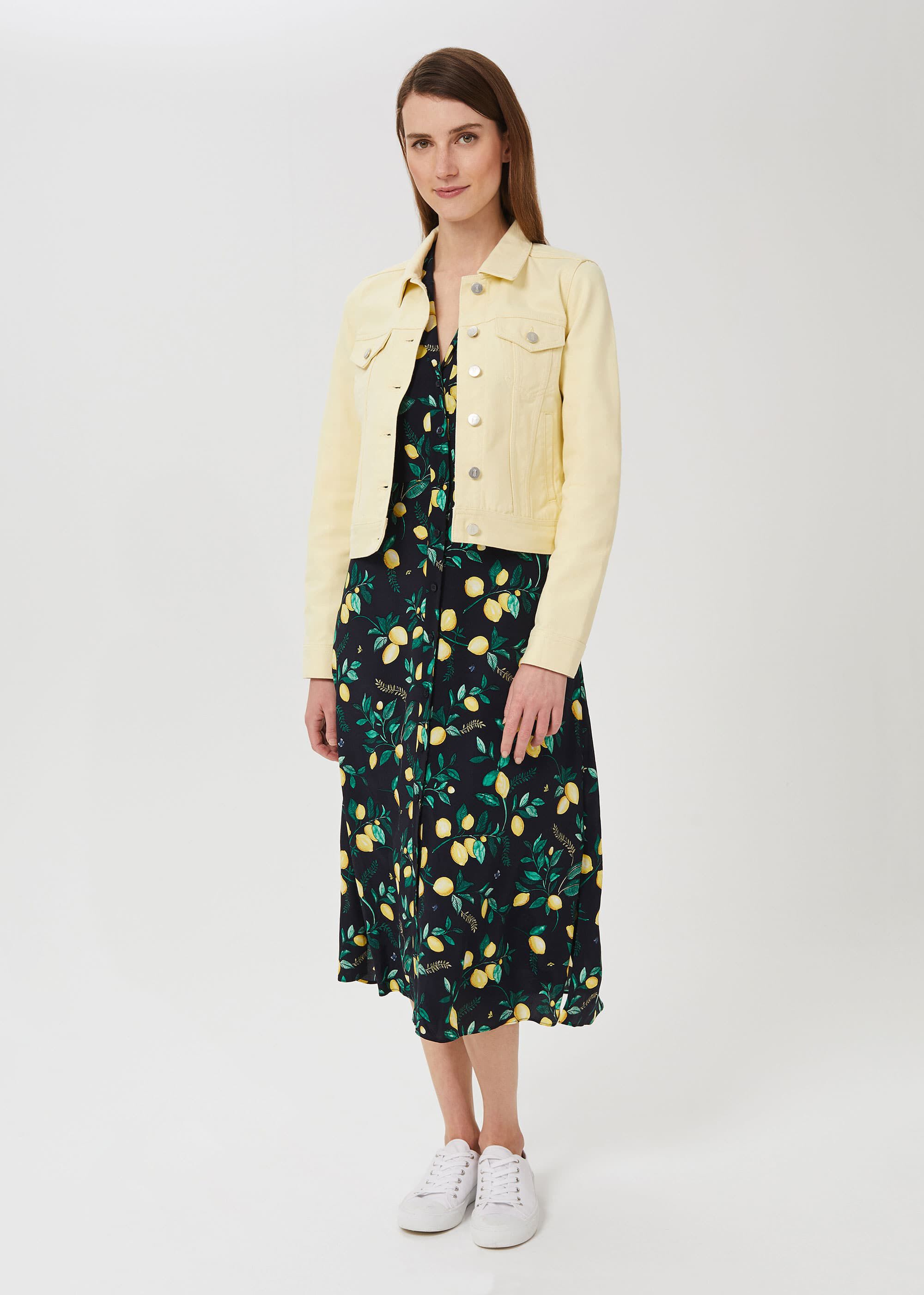 Pale yellow jean jacket hotsell