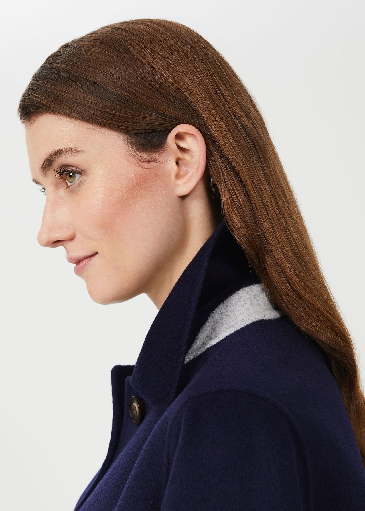 Leanna Wool Blend Double Face Coat, French Blue, hi-res