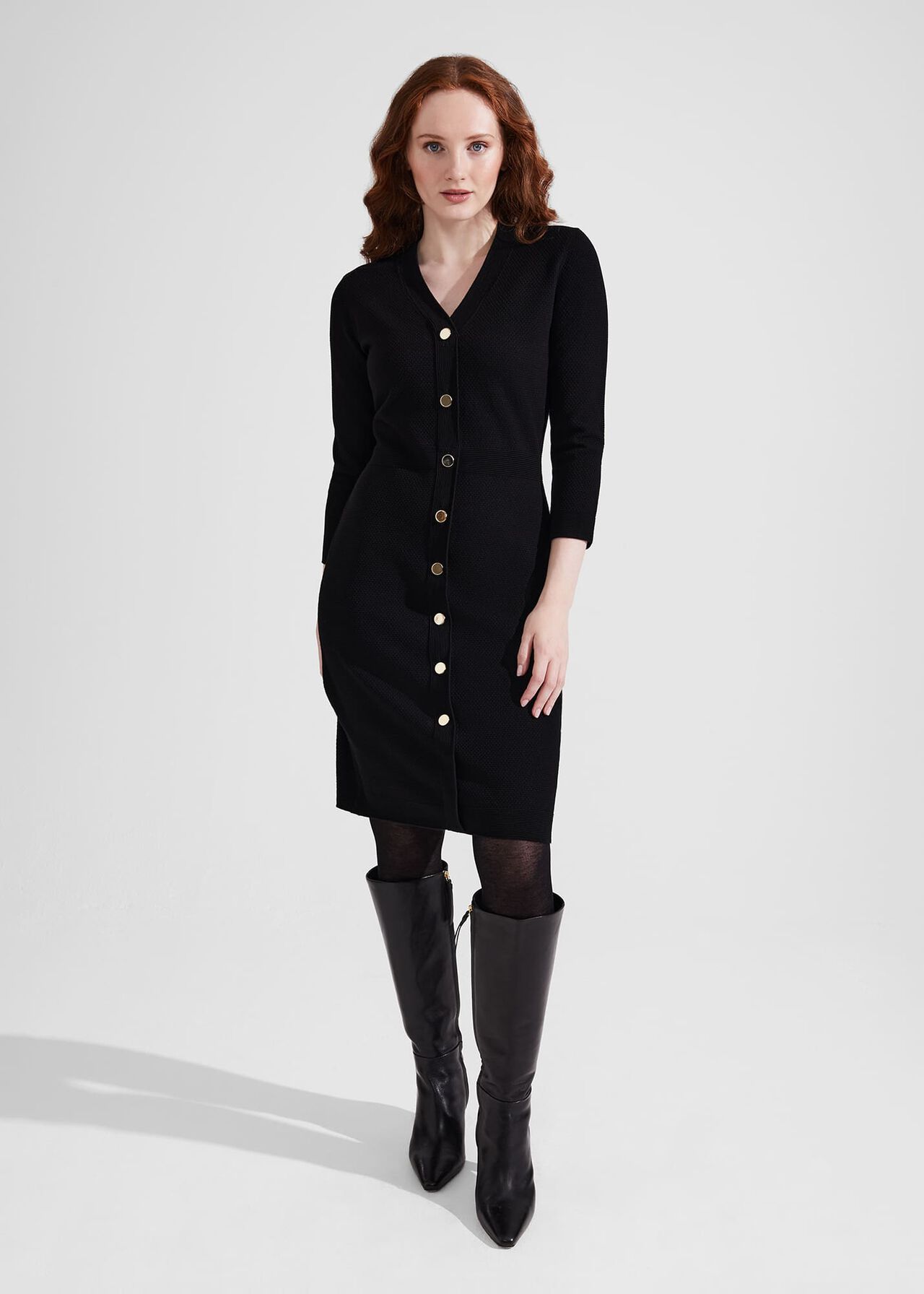Petite Marlee Dress, Black, hi-res