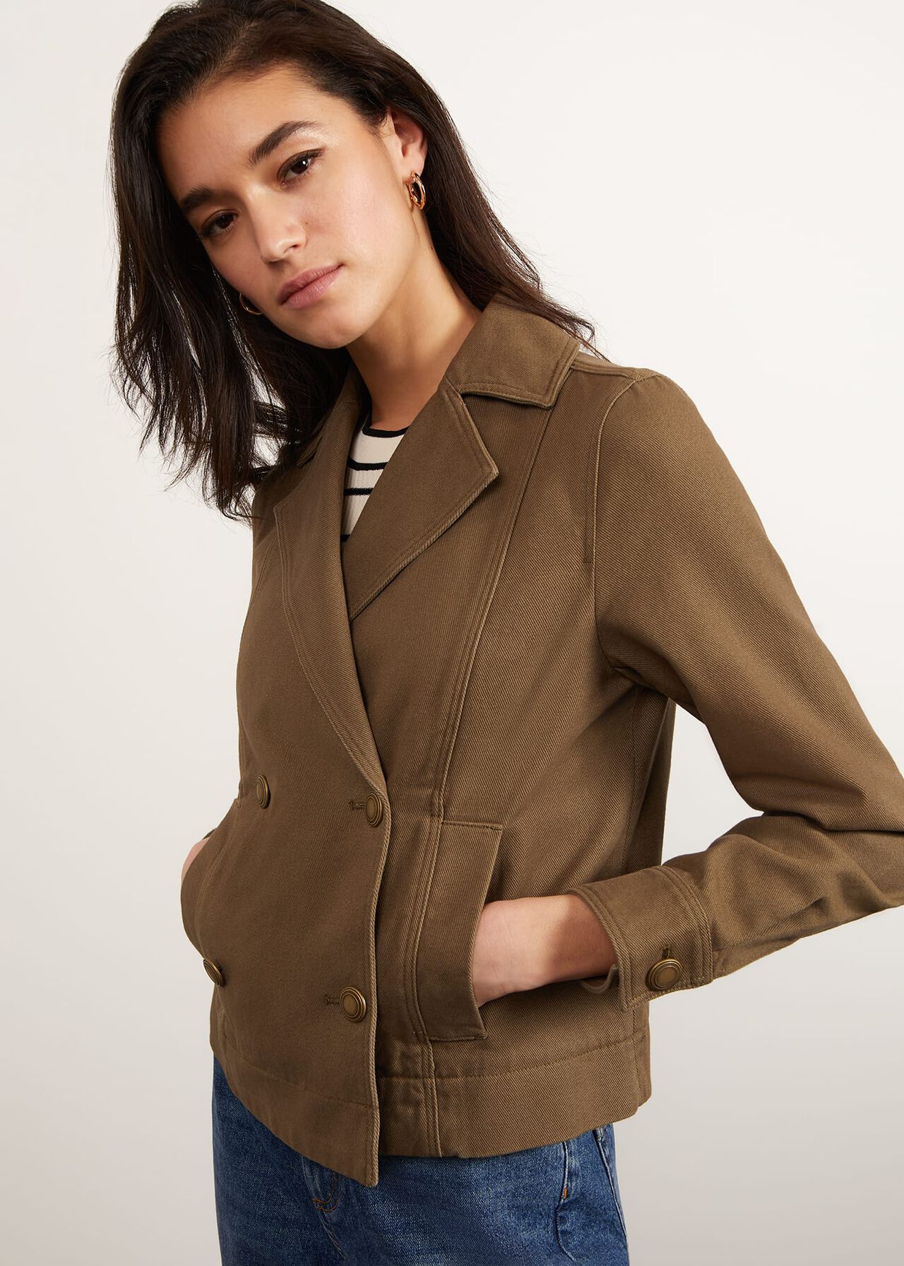 Prior Cotton Jacket, Khaki Green, hi-res