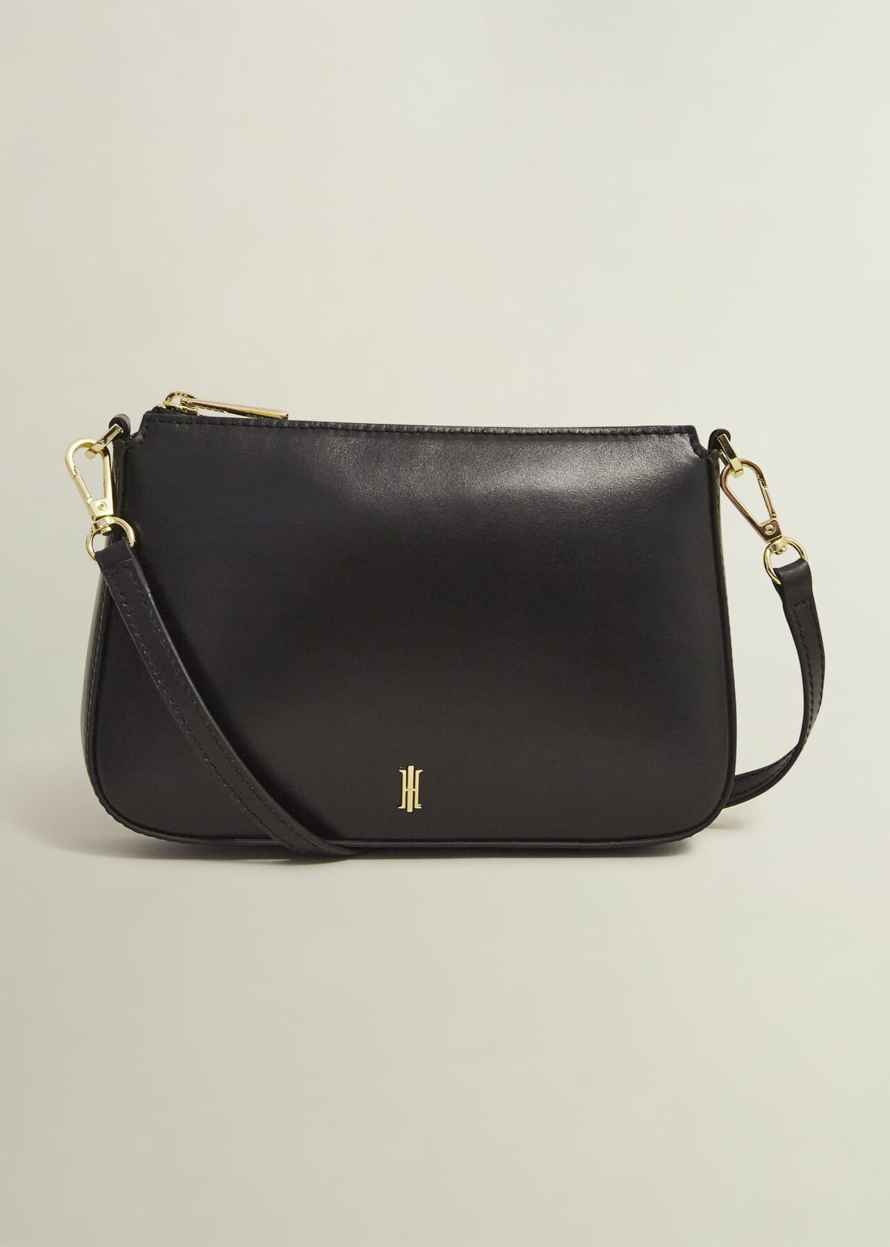 Briella Leather Crossbody Bag, Black, hi-res