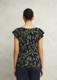 Nessie Printed Top, Navy Multi, hi-res