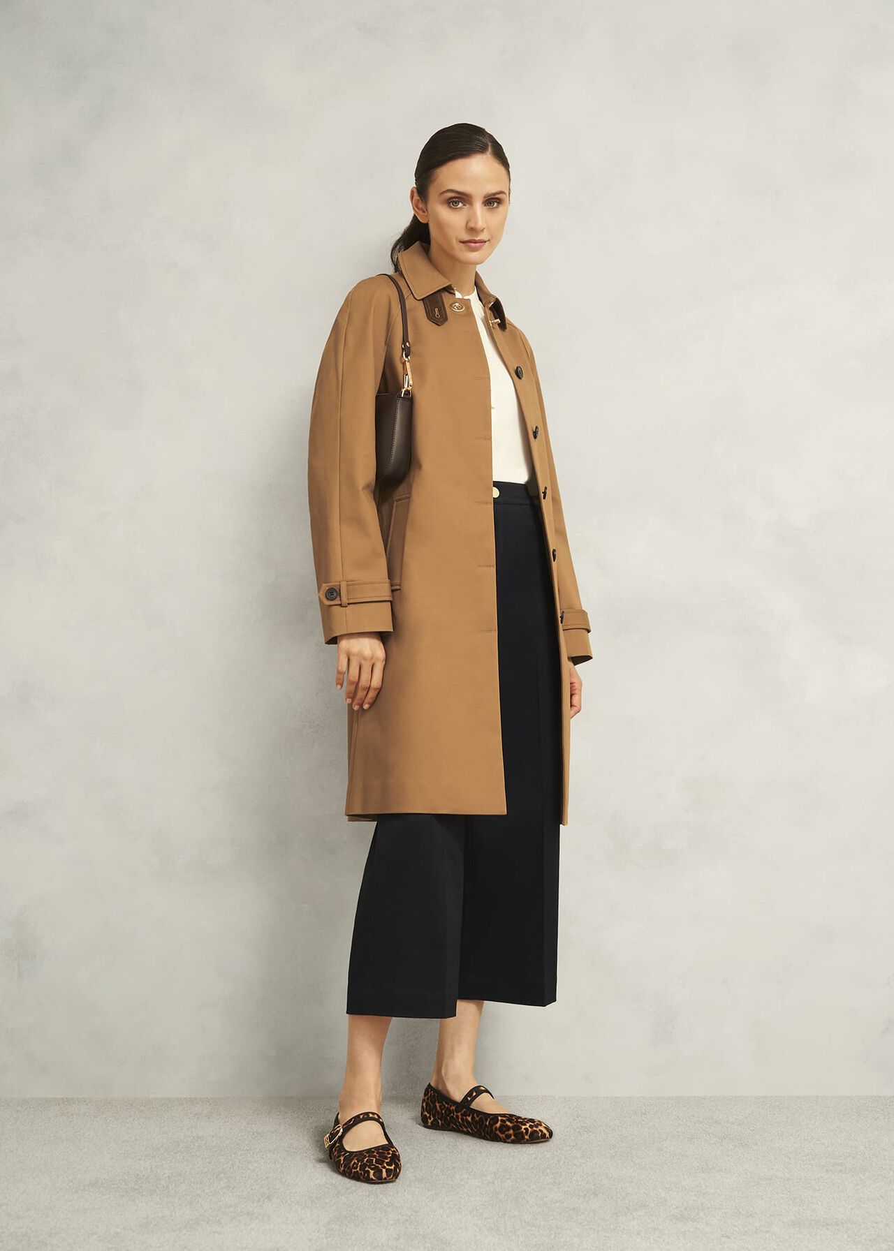 Vienna Shower Resistant Trench Coat, Cinnamon Brown, hi-res