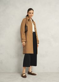 Vienna Shower Resistant Trench Coat, Cinnamon Brown, hi-res