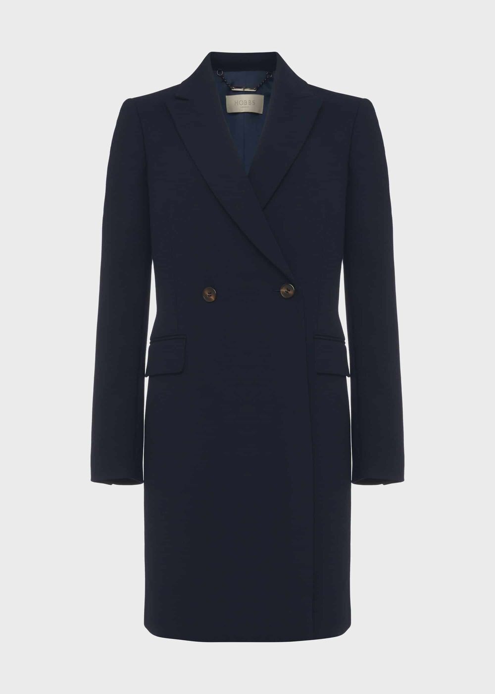 Melanie Double Breasted Coat With Wool, New Navy, hi-res
