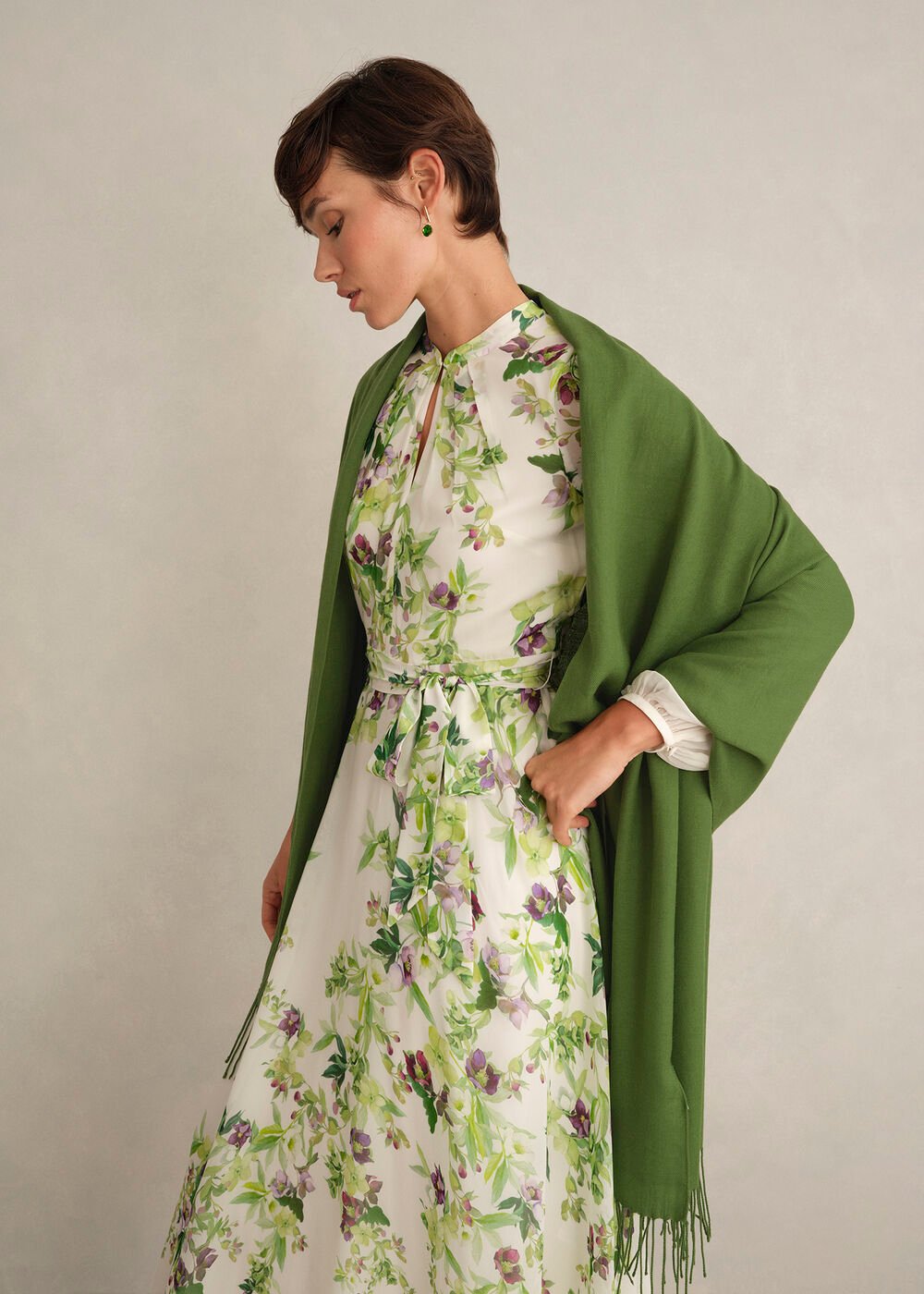 Matilda Scarf, Bay Leaf Green, hi-res