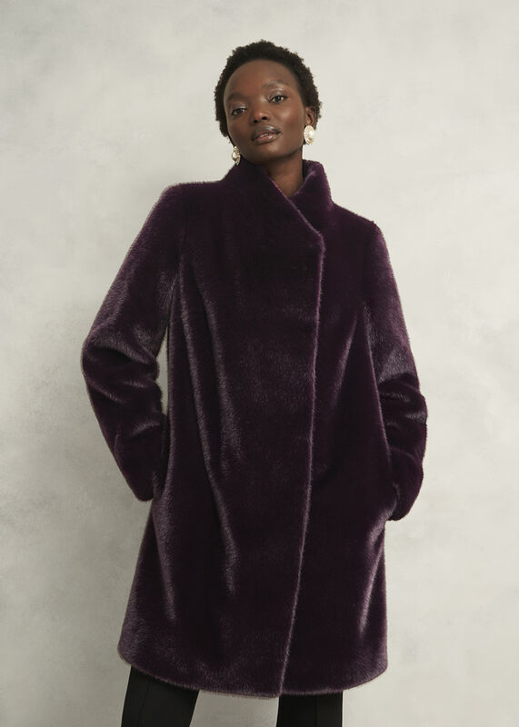 Petite Tarini Faux Fur Coat