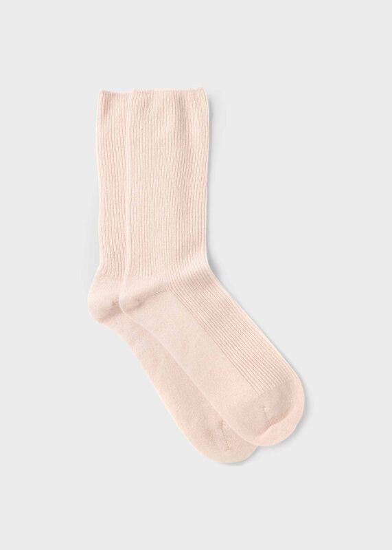 75% Cashmere Rib Sock in Lavender