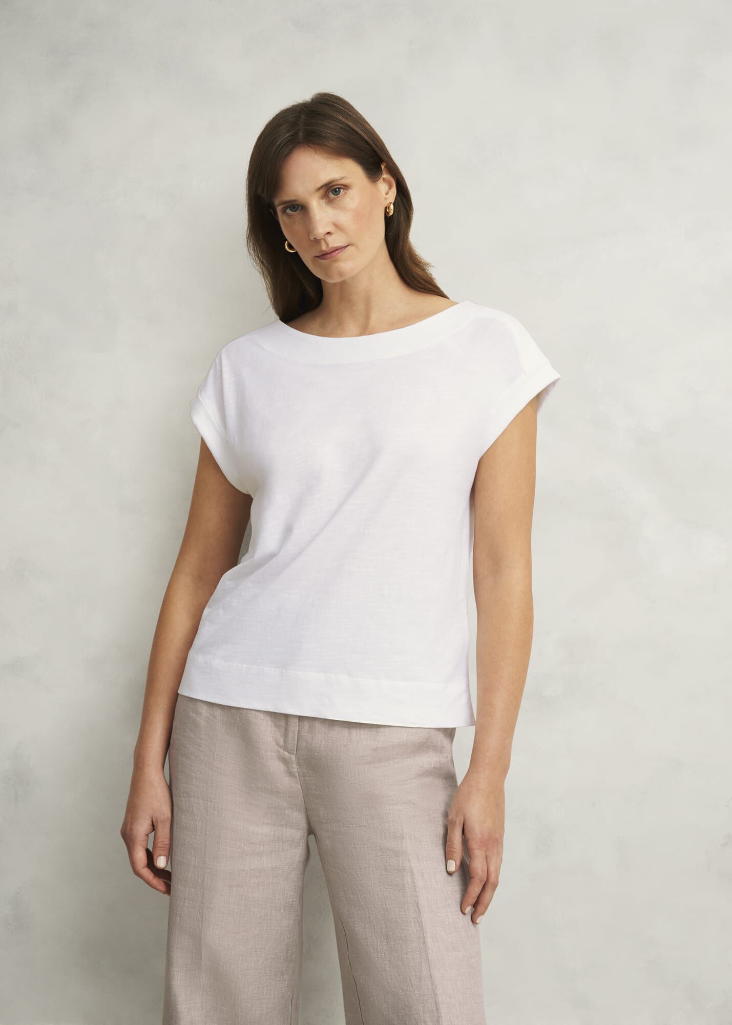 ホブズ HOBBS ALYCIA SLUB T-SHIRT （WHITE） Alycia Cotton Slub T-Shirt | Hobbs US |