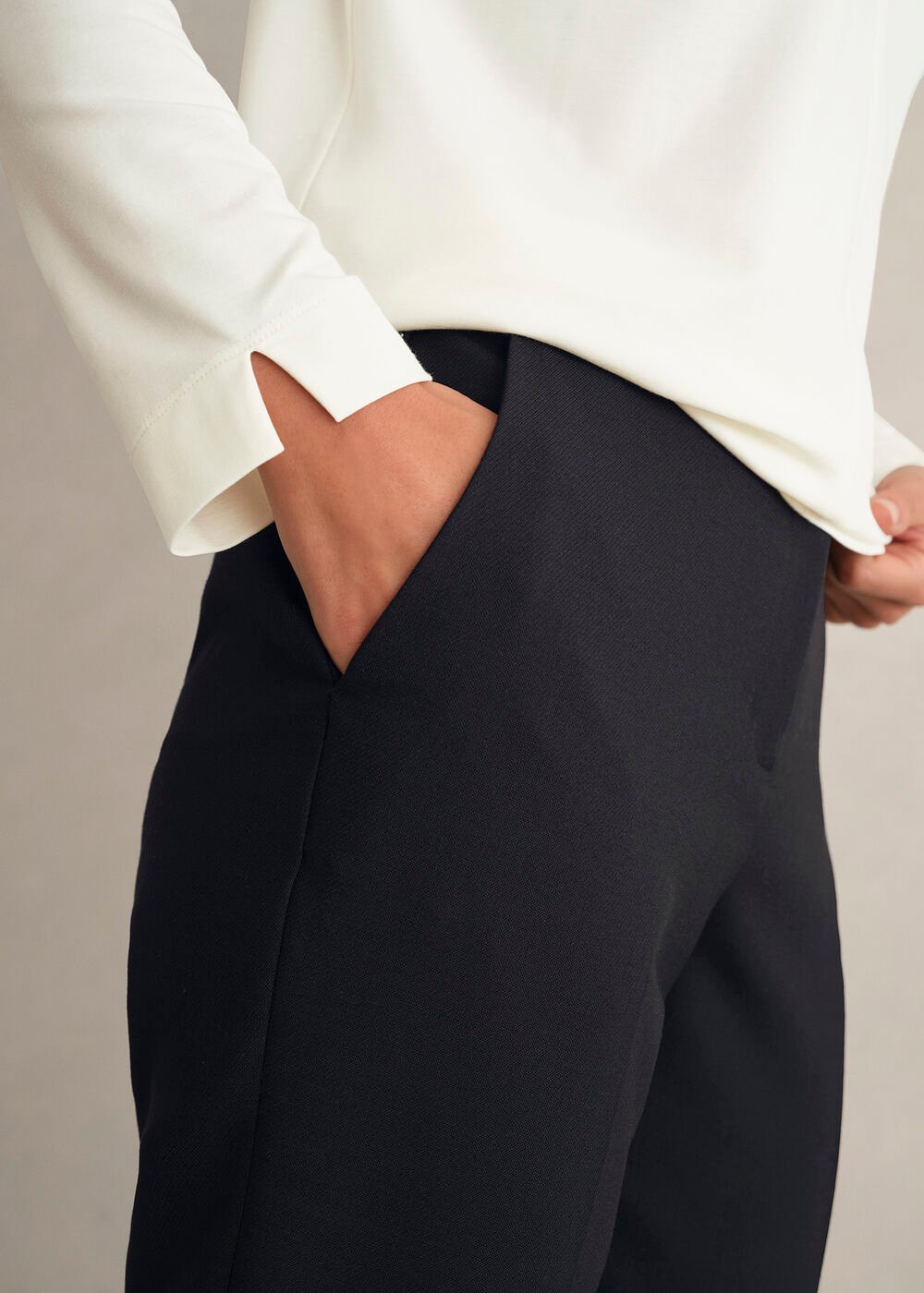 Lisette Wool Blend Pants, Black, hi-res