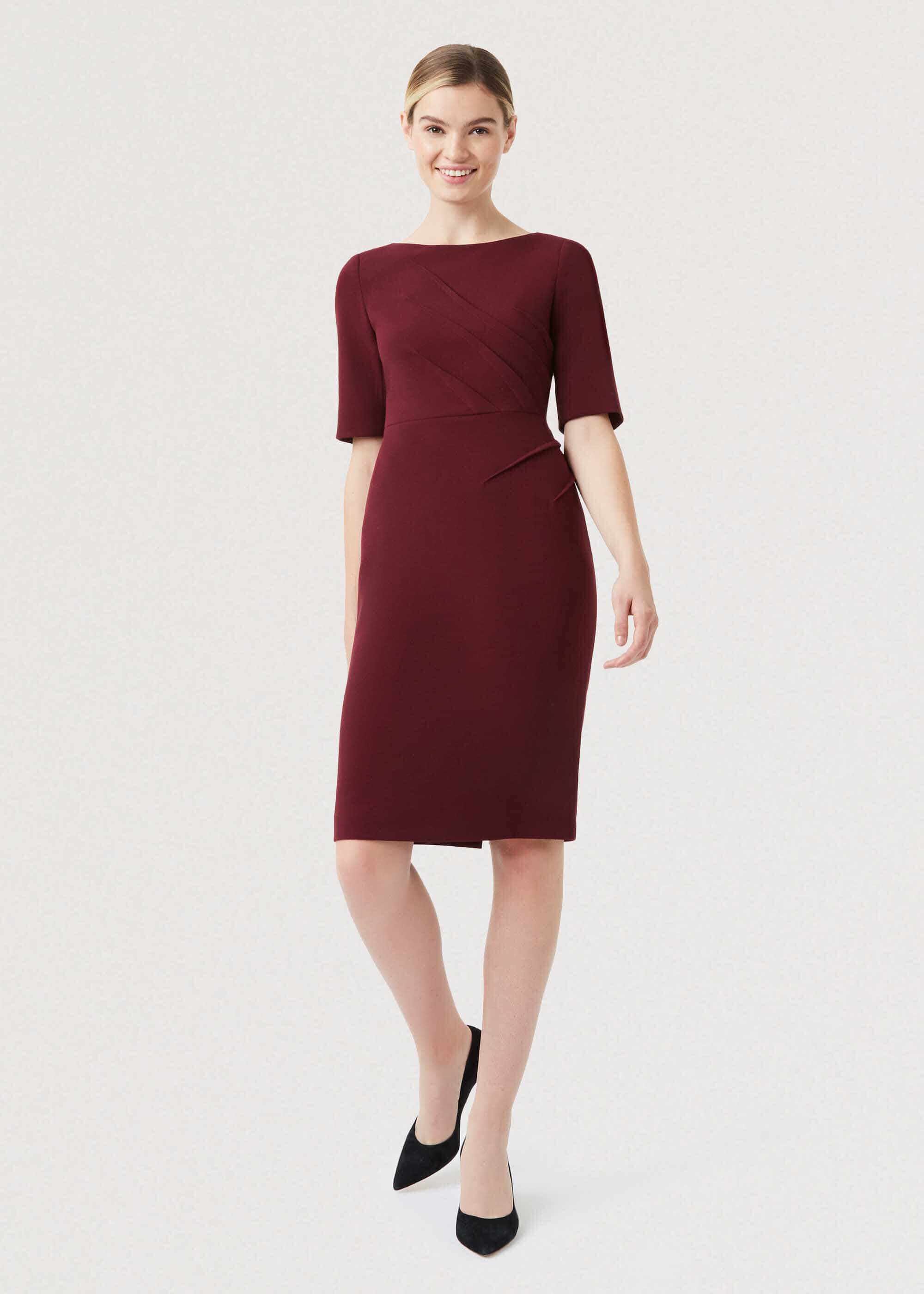 hobbs burgundy dress