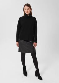Dahlia Cashmere Sweater, Black, hi-res