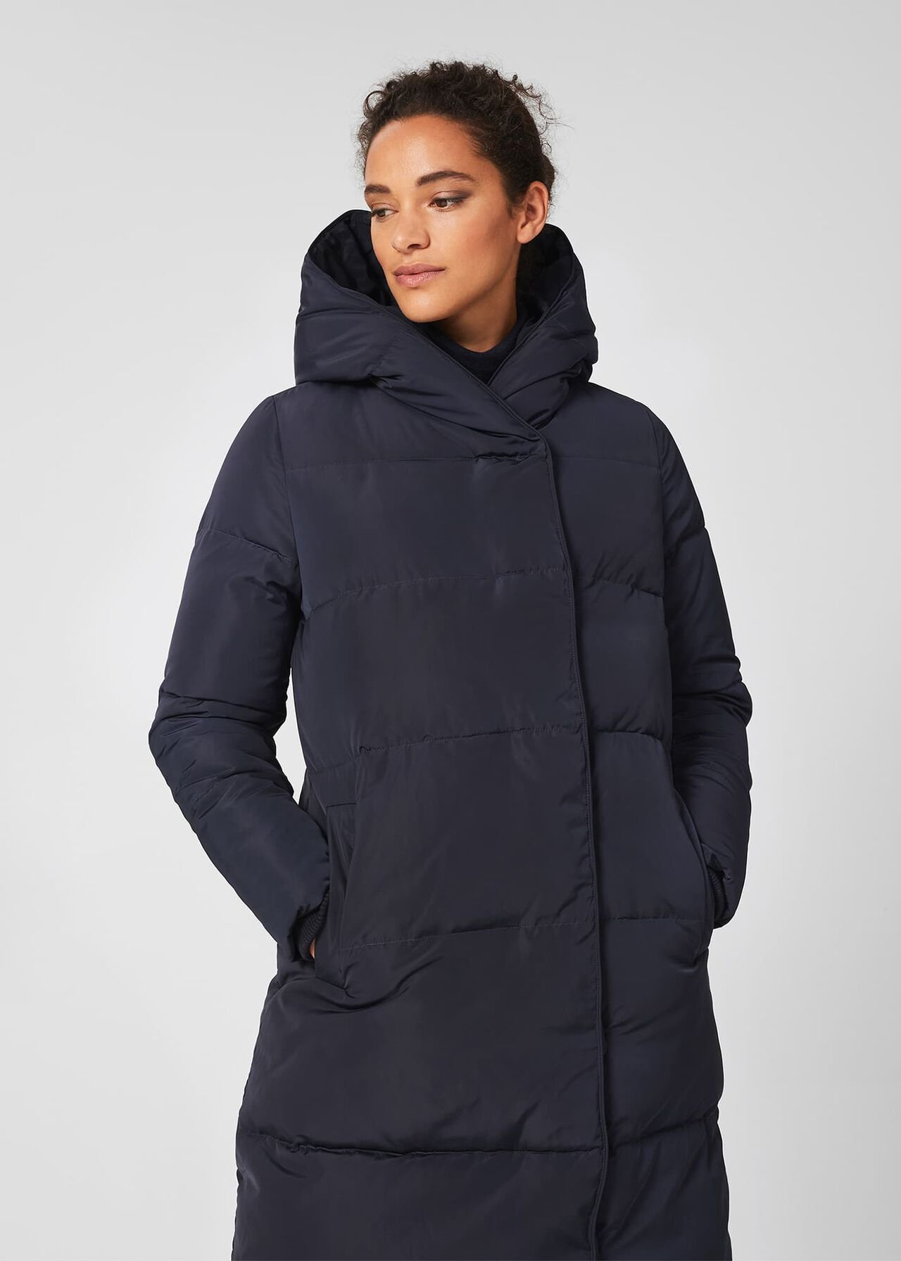 Darla Water Resistant Puffer Jacket, Navy, hi-res