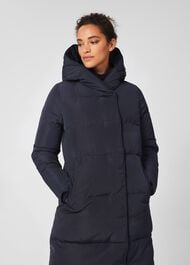 Darla Water Resistant Puffer Jacket, Navy, hi-res