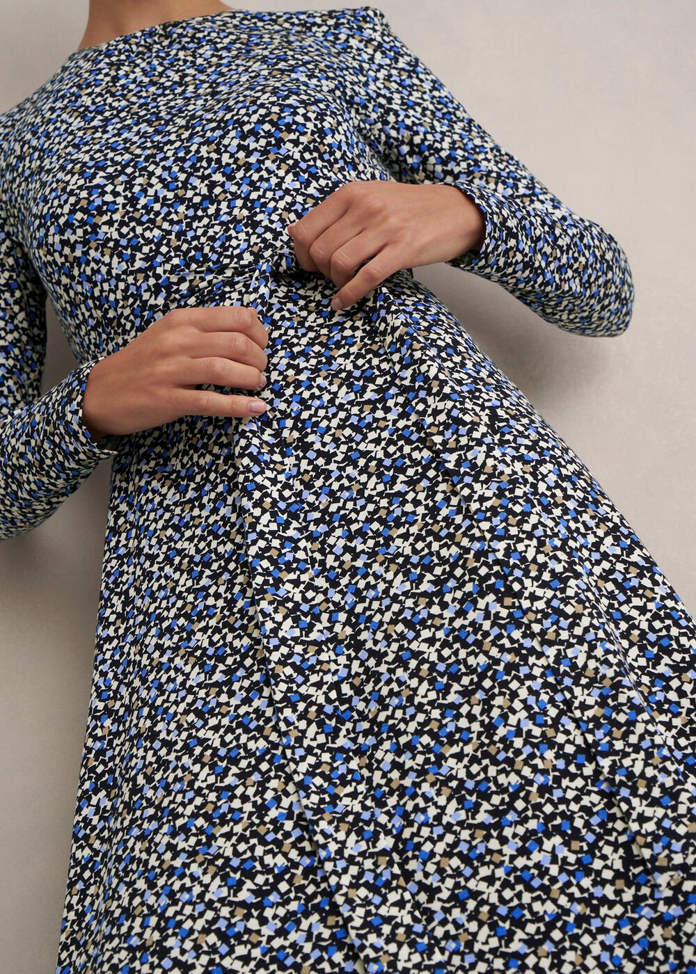 Dakota Jersey Dress, Navy Multi, hi-res