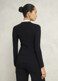Scarlett Knitted Top, Black Ivory, hi-res