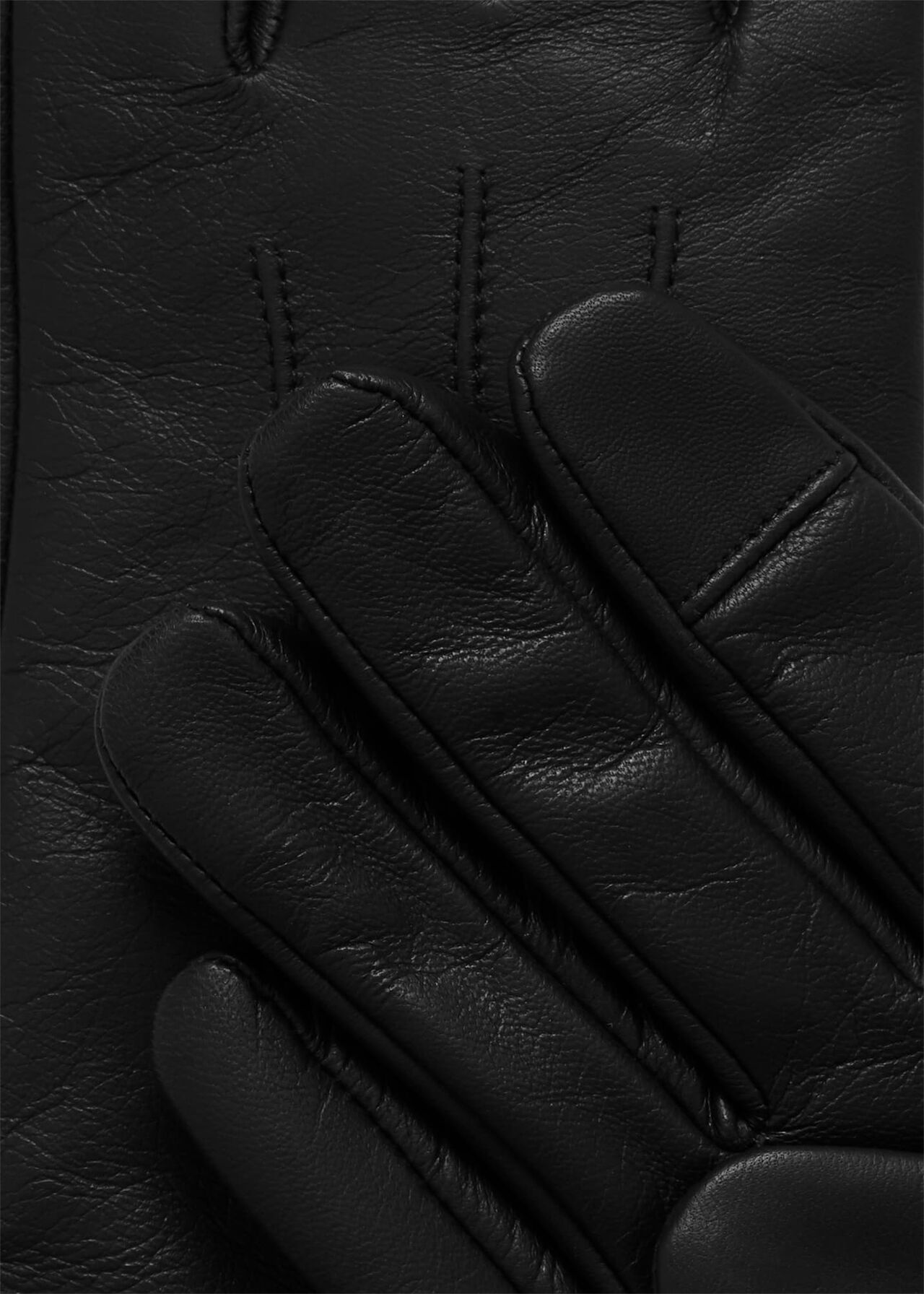 Otillia Leather Gloves, Black, hi-res