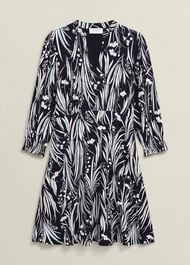 Petite Mollie Jersey Dress, Navy Ivory, hi-res