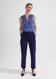 Romy Trousers, Rich Navy Blue, hi-res