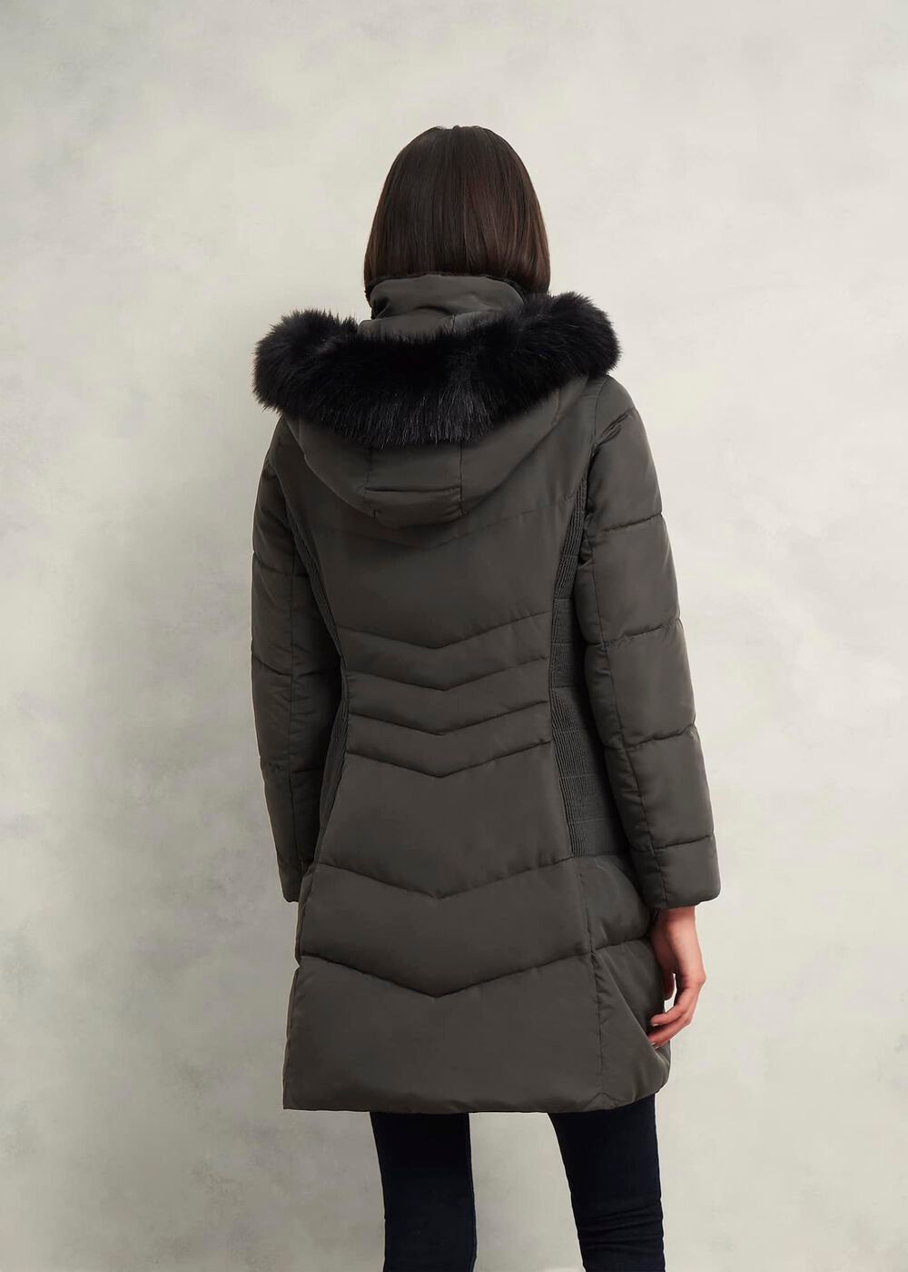 Petite Jaymie Puffer, Charcoal, hi-res